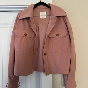 Aritzia Dusty Pink Corduroy Utility Jacket